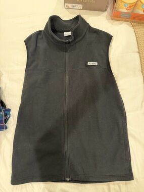 Columbia Black Sleeveless Full-Zip Fleece Vest